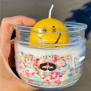 Smiley Confetti Candle New